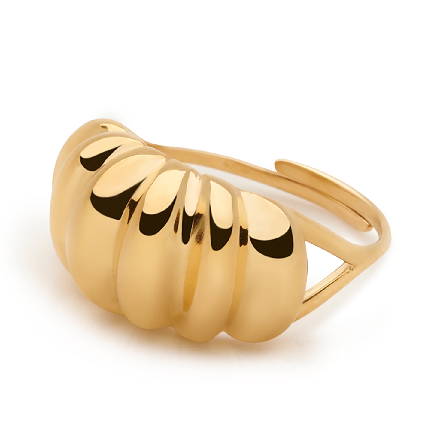 GOLD CROISSANT RING