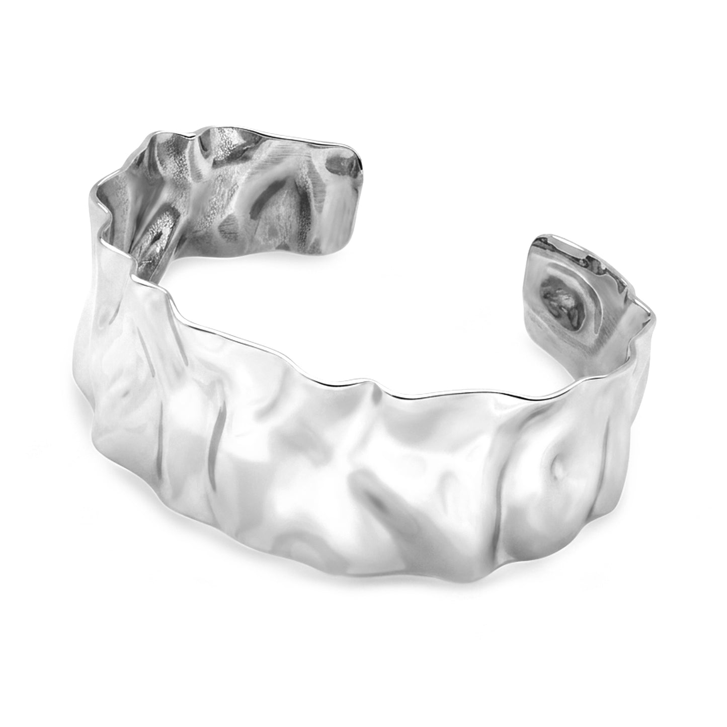 Molten Cuff Bangle (Platinum)