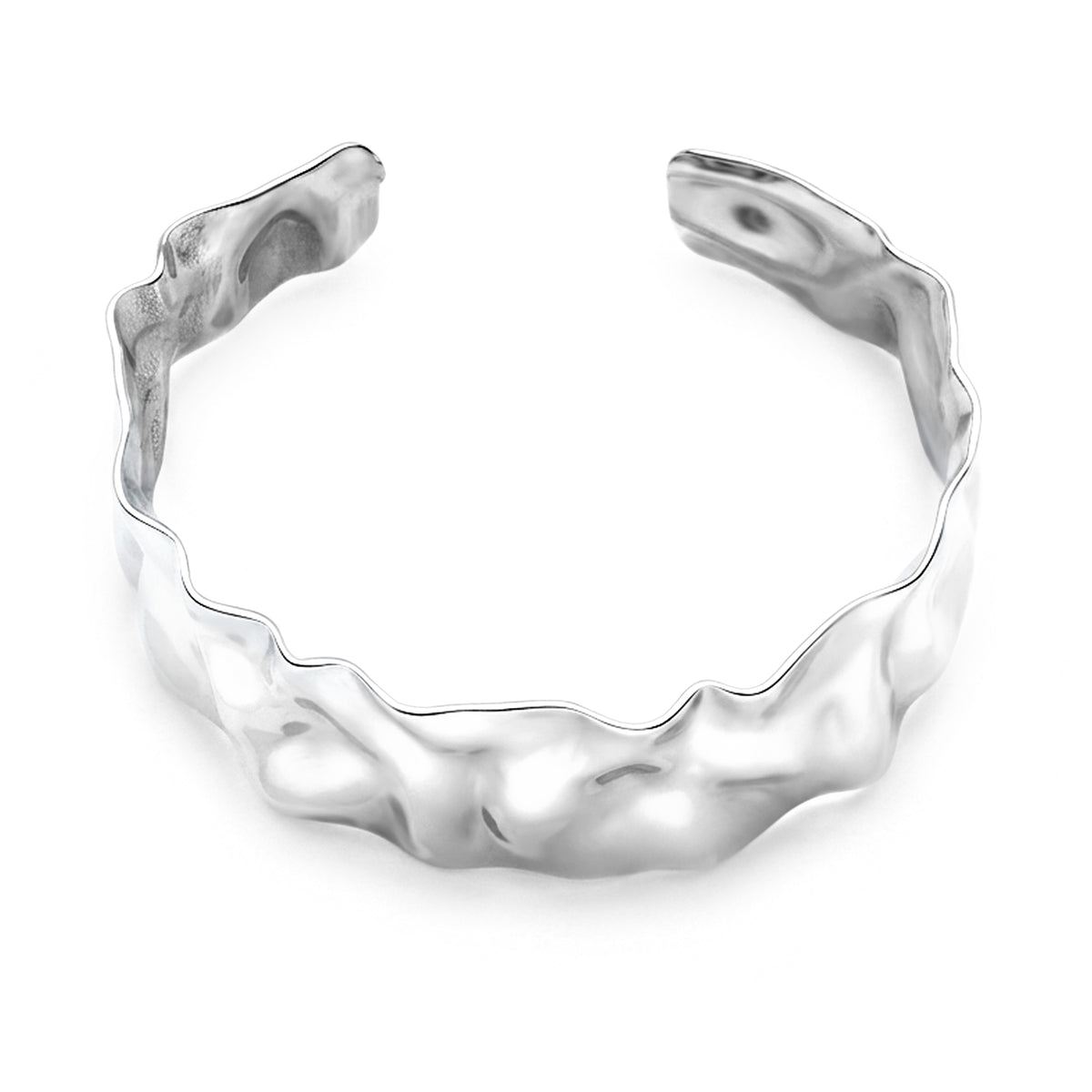 Molten Cuff Bangle (Platinum)