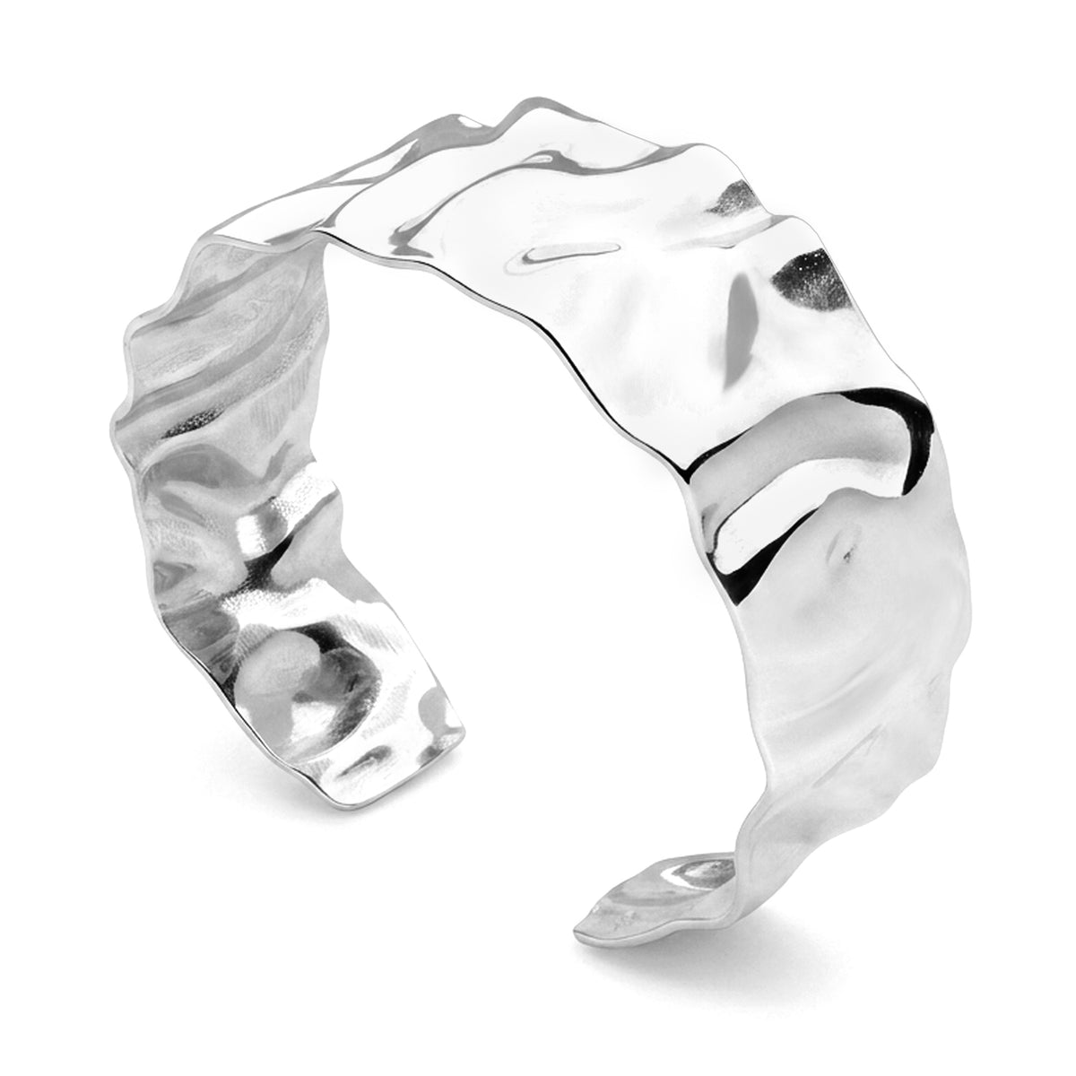 Molten Cuff Bangle (Platinum)