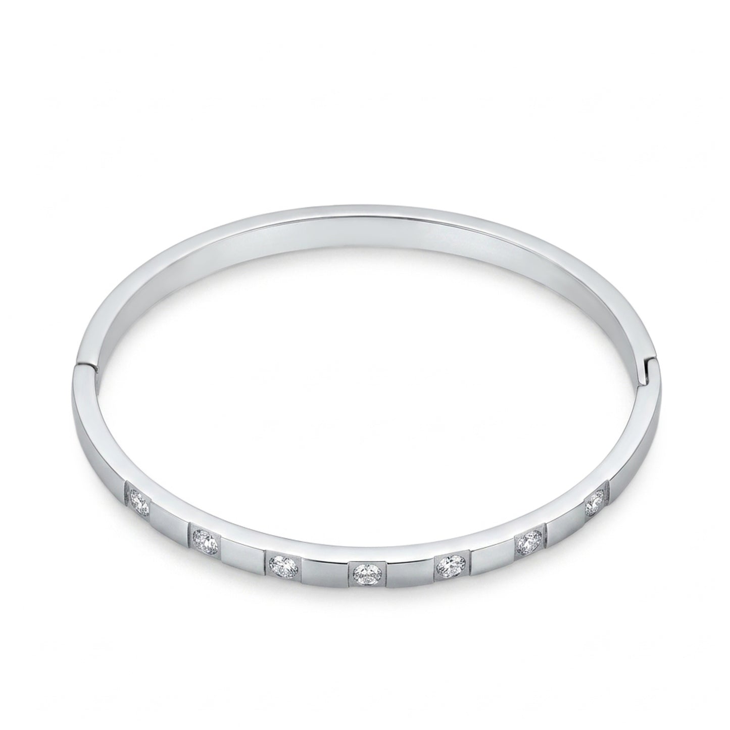 Classic CZ Bangle (Platinum)