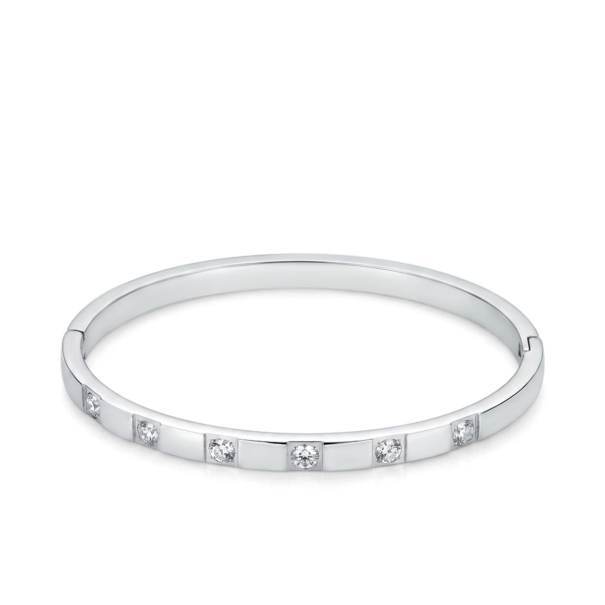 Classic CZ Bangle (Platinum)