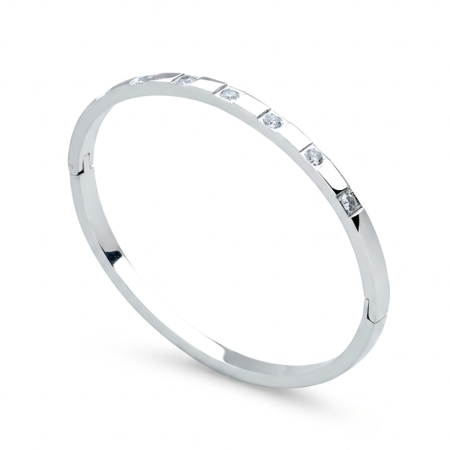 Classic CZ Bangle (Platinum)