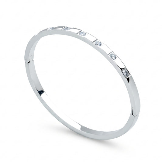 Classic CZ Bangle (Platinum)