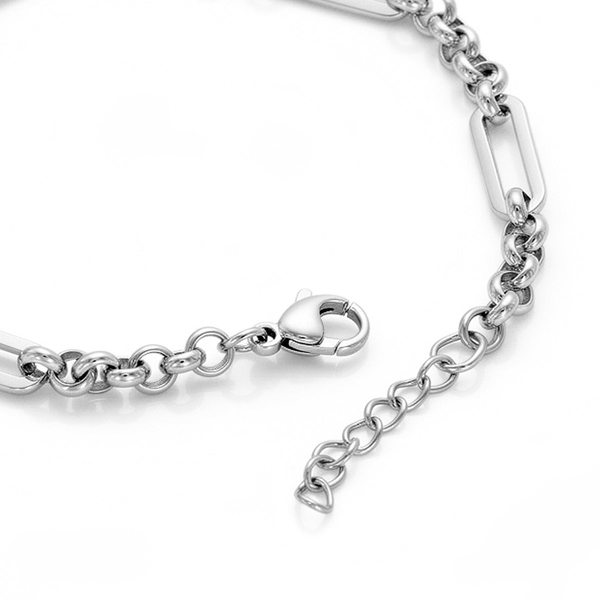 Paperclip Pearl Bracelet (Platinum)