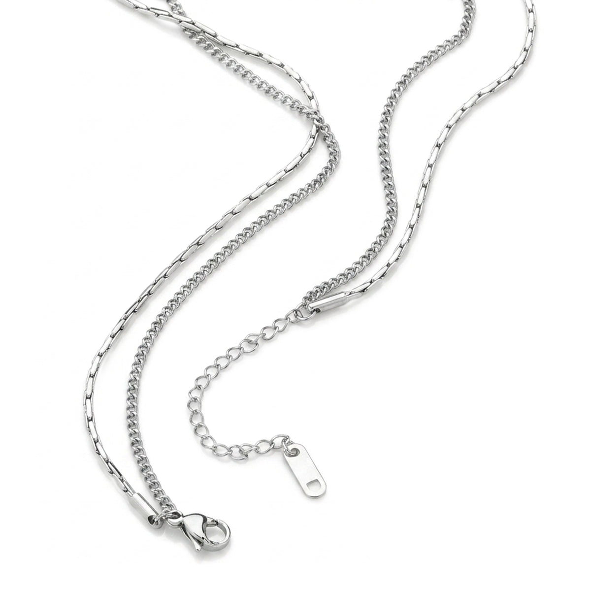 Layered Azure Necklace (Platinum)
