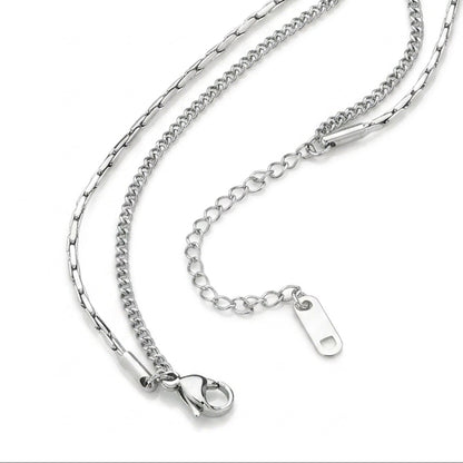 Layered Azure Necklace (Platinum)