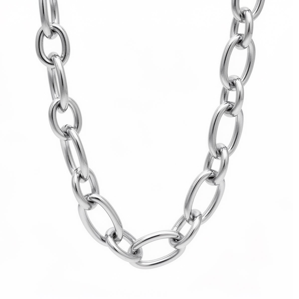 Oval Link Chain  (Platinum)