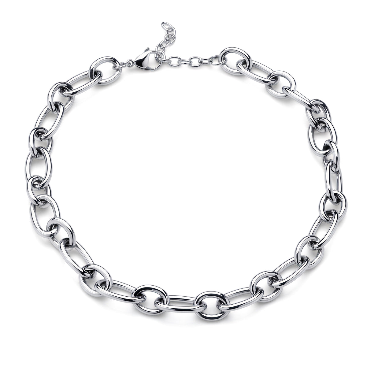 Oval Link Chain  (Platinum)