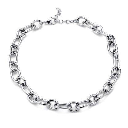 Oval Link Chain  (Platinum)