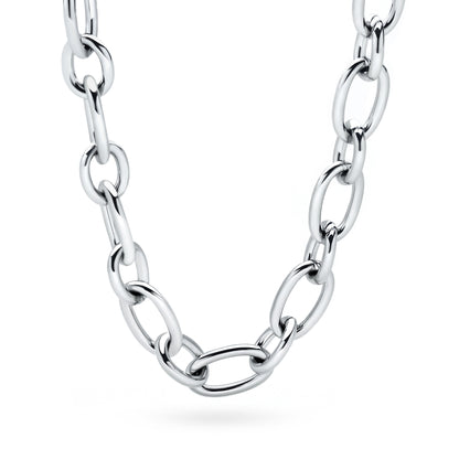 Oval Link Chain  (Platinum)
