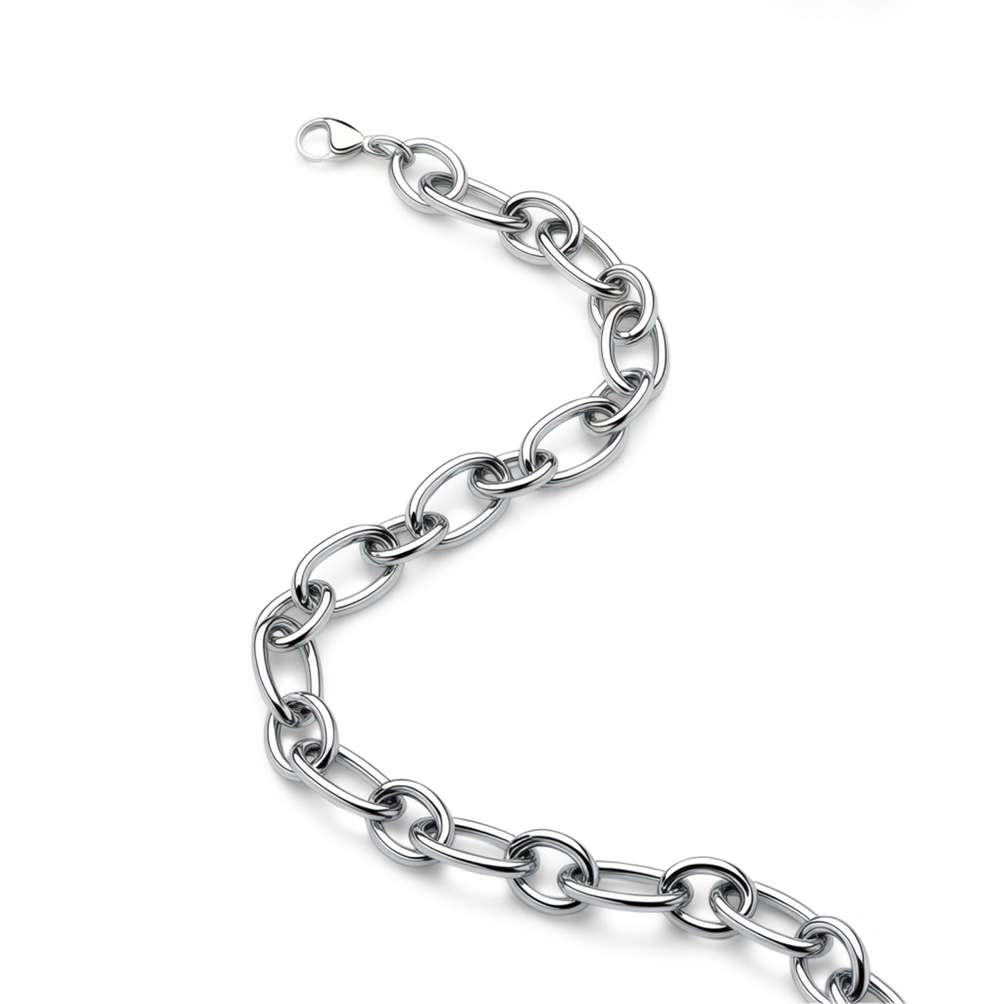 Oval Link Chain  (Platinum)