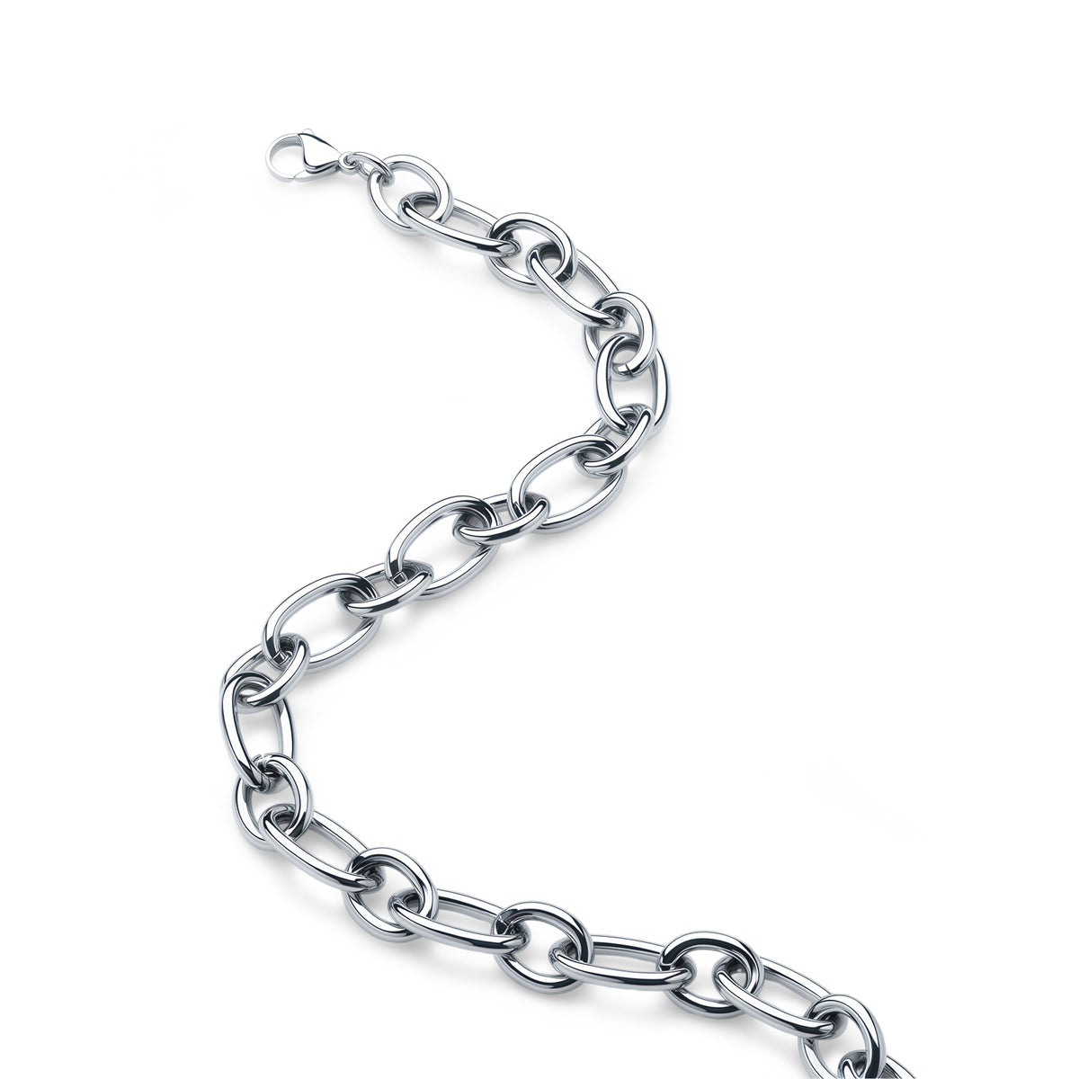Oval Link Chain  (Platinum)