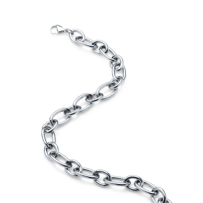 Oval Link Chain  (Platinum)
