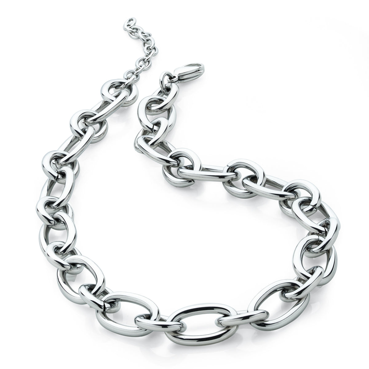 Oval Link Chain  (Platinum)