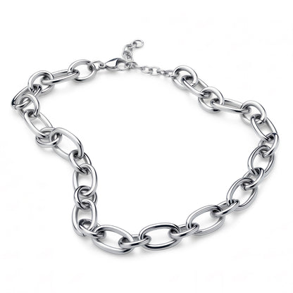 Oval Link Chain  (Platinum)