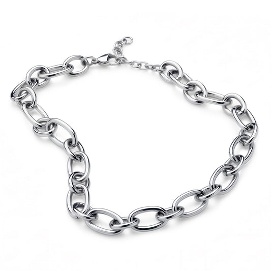 Oval Link Chain  (Platinum)