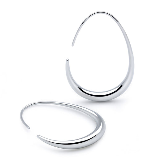 Sculpted Hoop (Platinum)