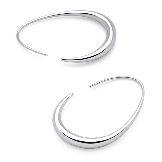 Sculpted Hoop (Platinum)