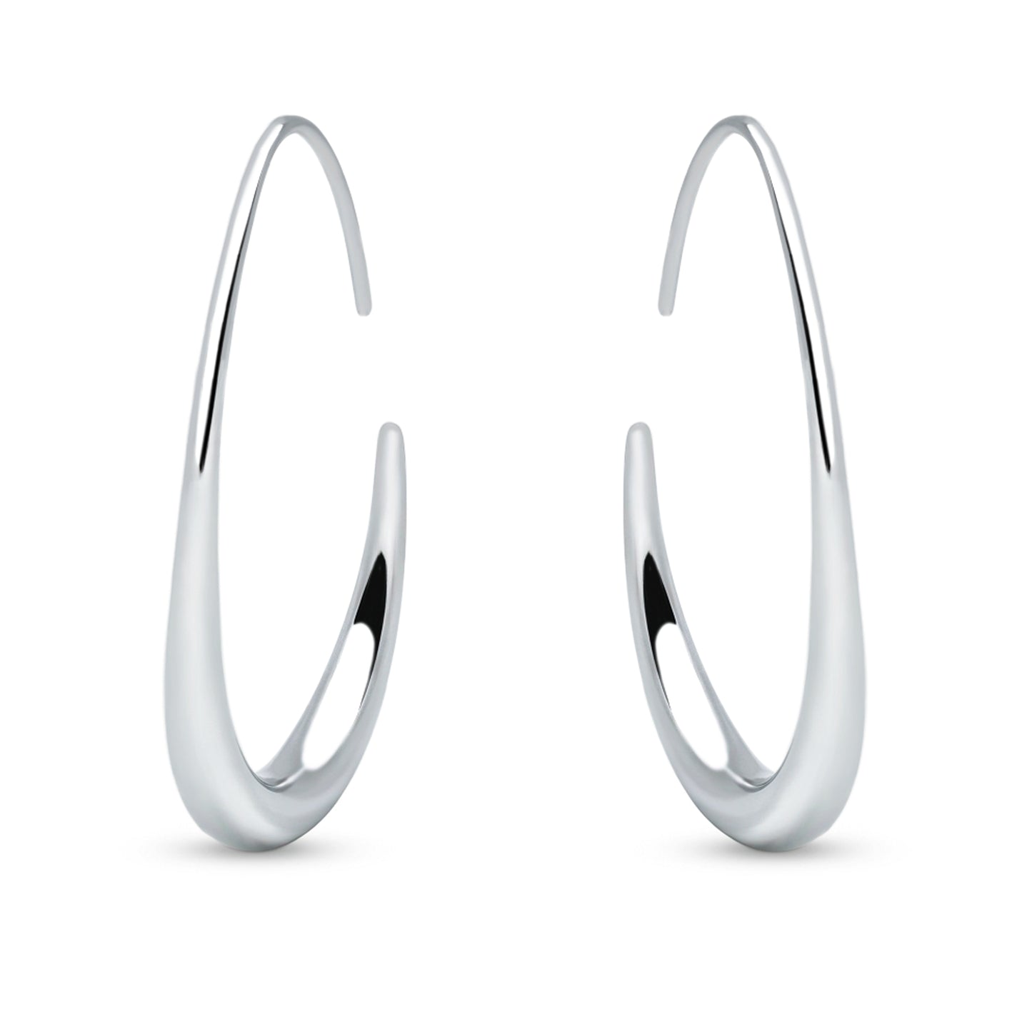 Sculpted Hoop (Platinum)