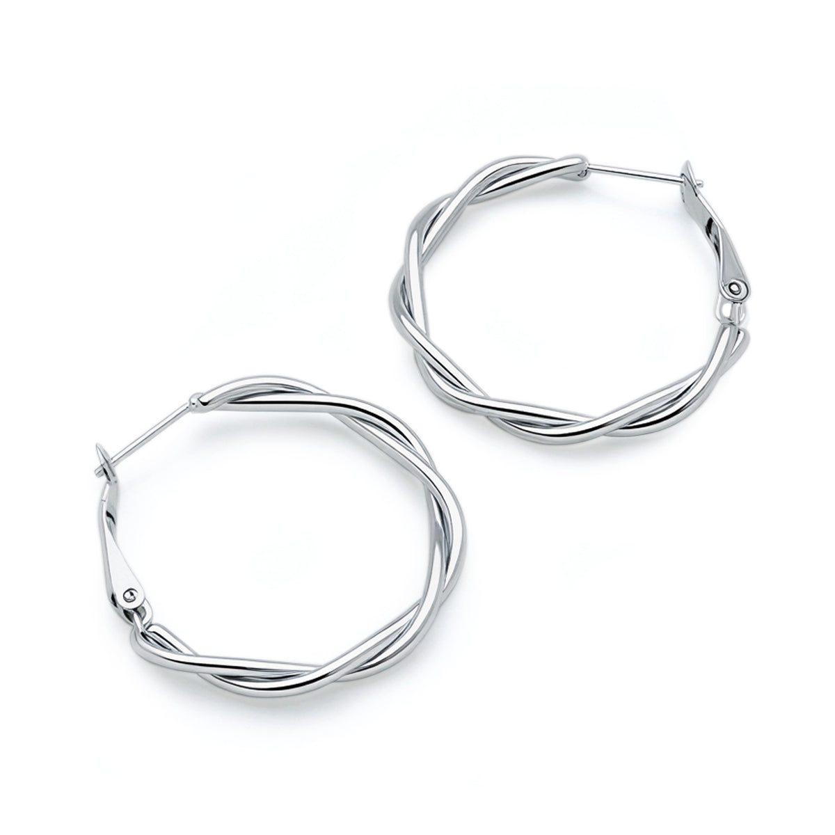 Twist Hoops (Platinum)