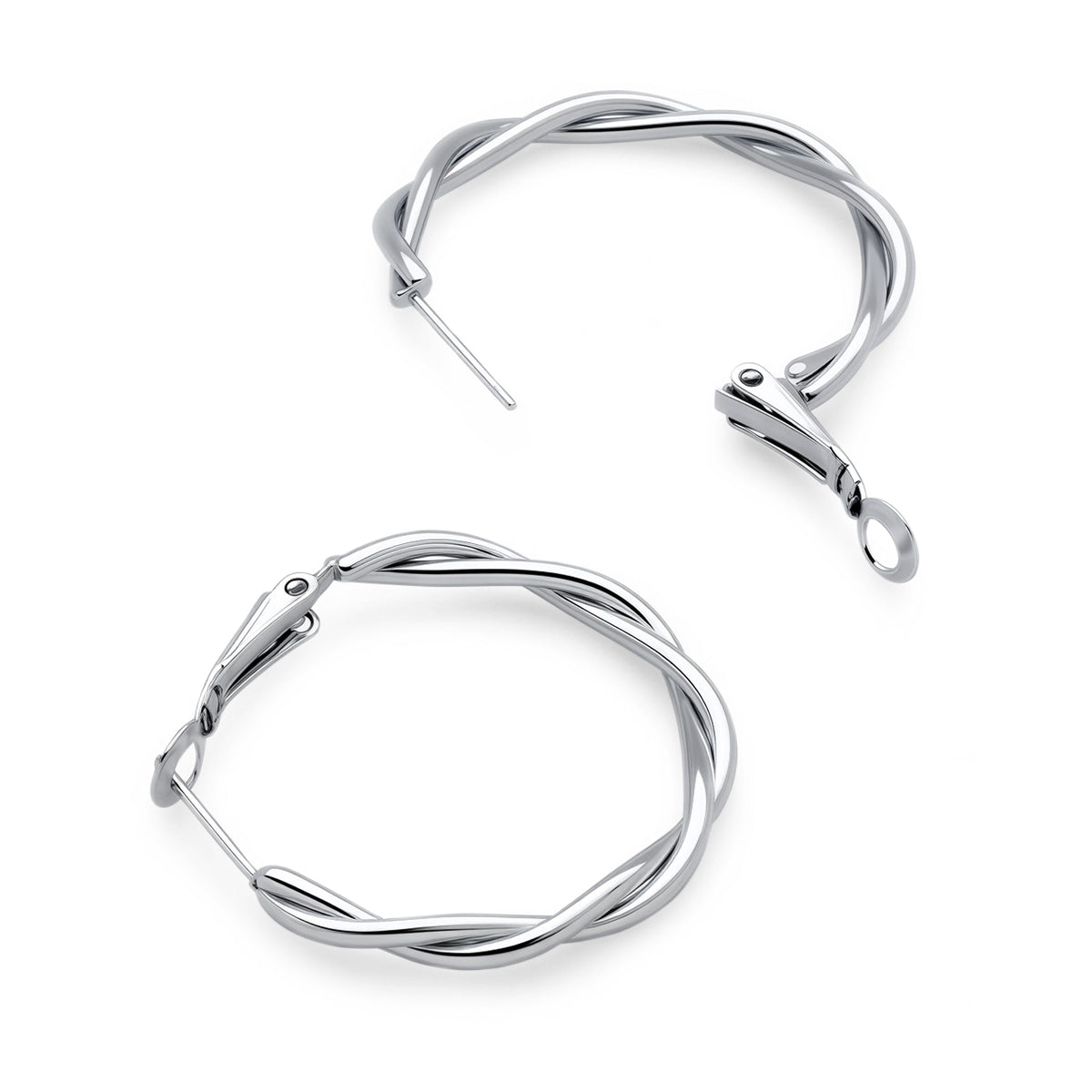Twist Hoops (Platinum)