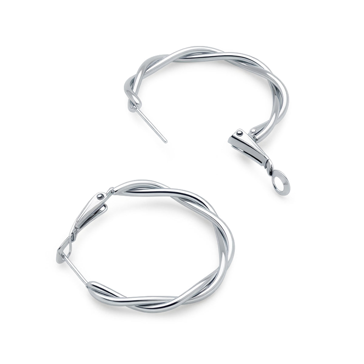 Twist Hoops (Platinum)