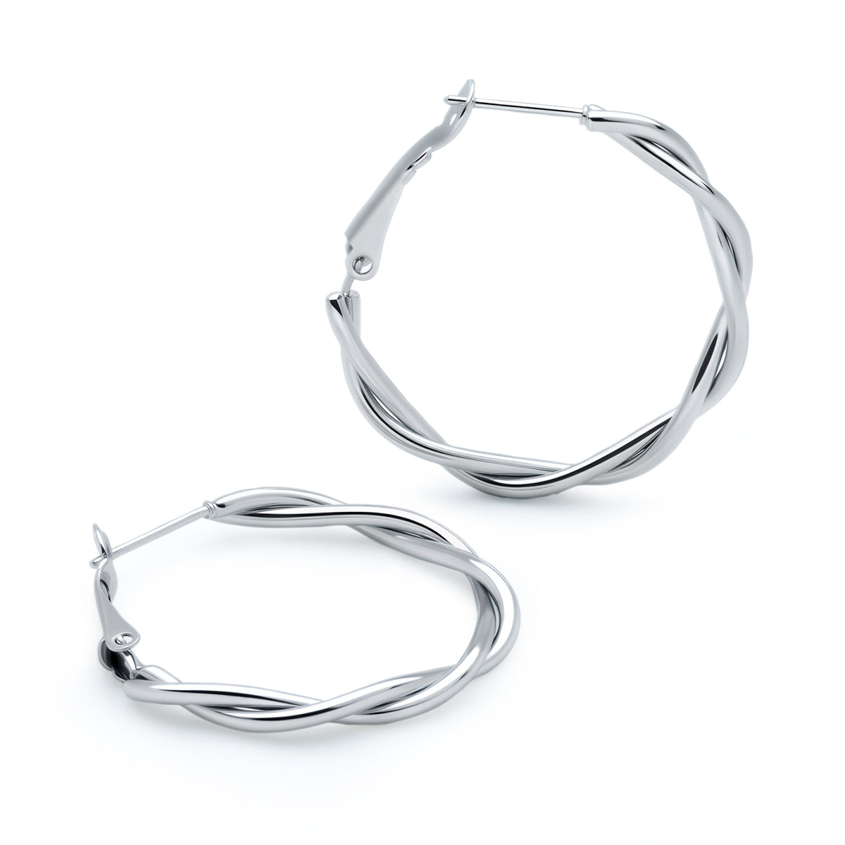 Twist Hoops (Platinum)