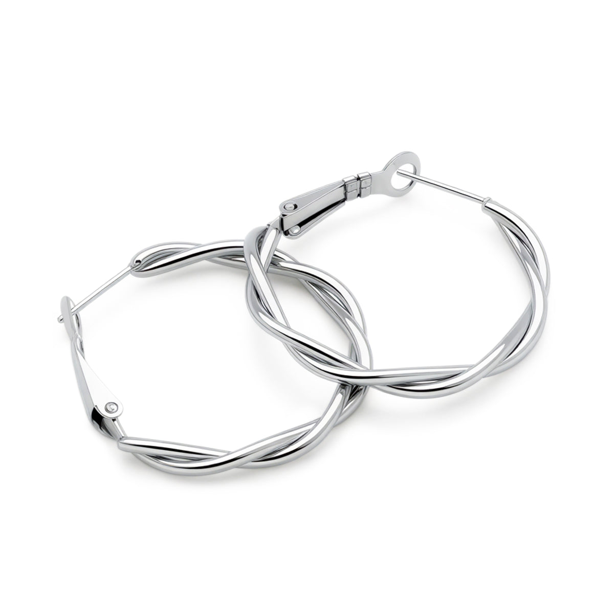 Twist Hoops (Platinum)