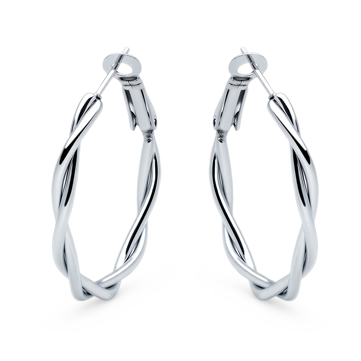 Twist Hoops (Platinum)