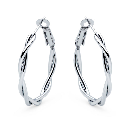 Twist Hoops (Platinum)
