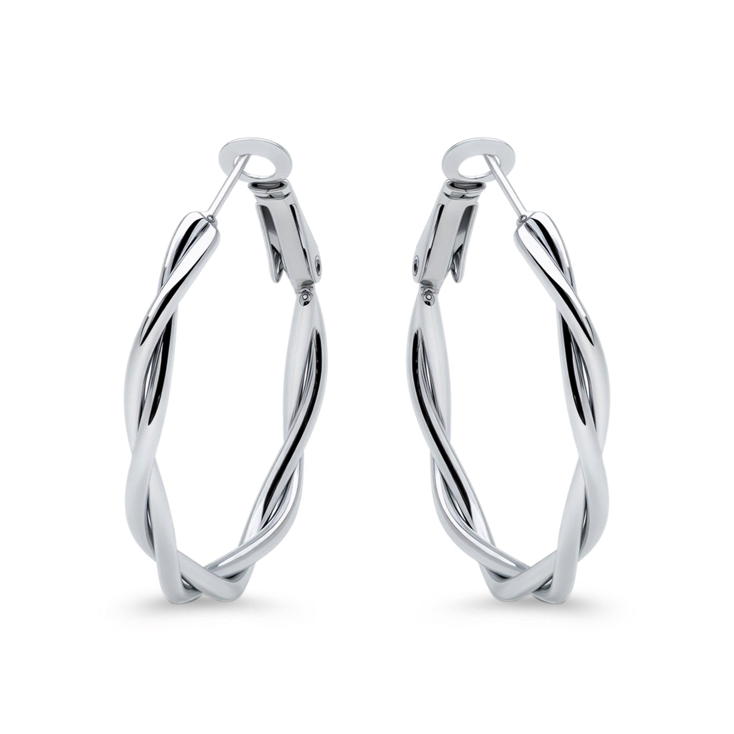 Twist Hoops (Platinum)