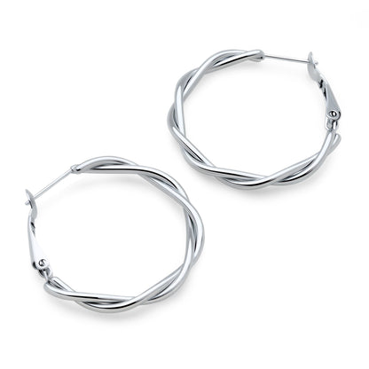 Twist Hoops (Platinum)