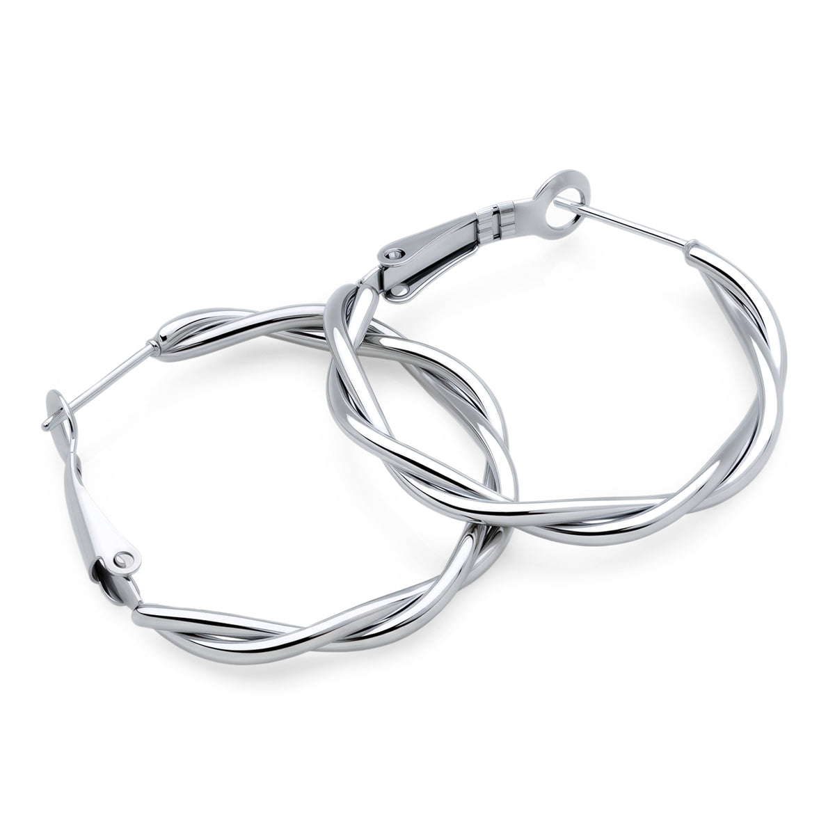 Twist Hoops (Platinum)