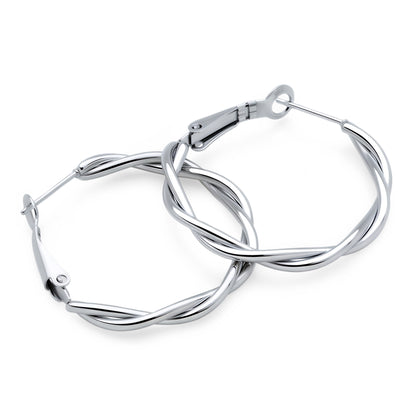 Twist Hoops (Platinum)