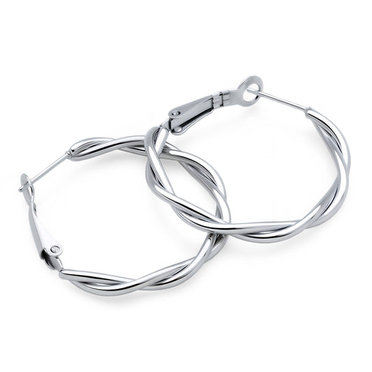 Twist Hoops (Platinum)