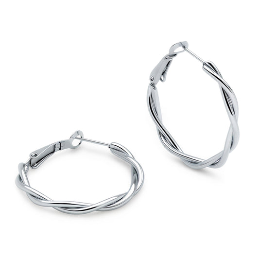 Twist Hoops (Platinum)