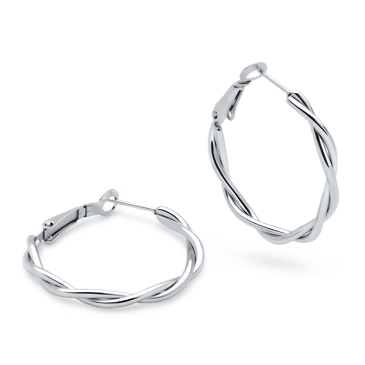 Twist Hoops (Platinum)