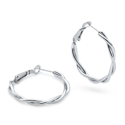 Twist Hoops (Platinum)