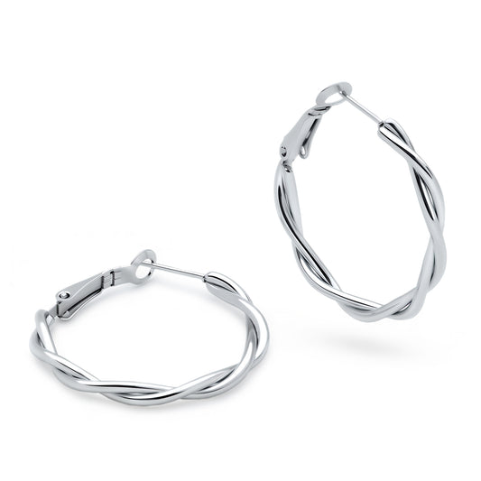 Twist Hoops (Platinum)