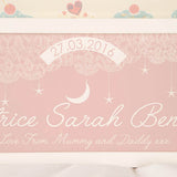 Baby Girl Starry Night Personalised Frame