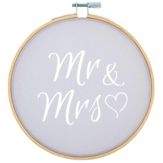 Mr & Mrs Decorative Hoop
