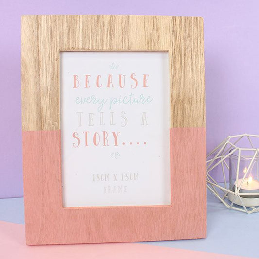 Pink Wooden Geo Frame