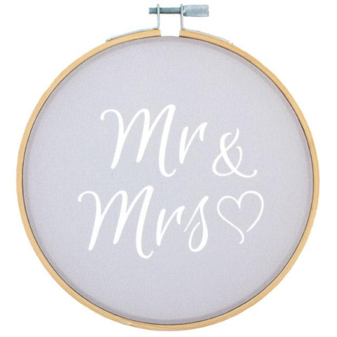 Mr & Mrs Decorative Hoop