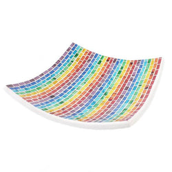 Mosaic Rainbow Candle Plate