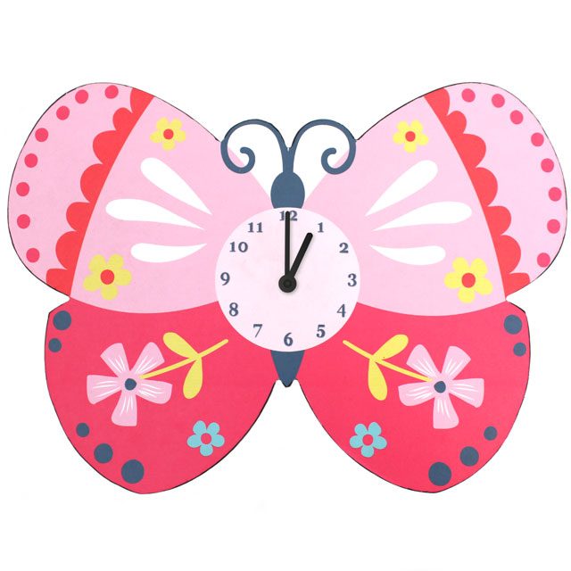 Bright Butterfly Clock