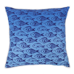 Blue Fish Printed Cushion
