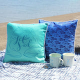 Blue Fish Printed Cushion