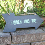 Slate Garden This Way Sign
